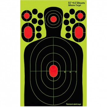 Мишень самоклеящаяся осыпающаяся STALKER, фигура, 24x37 см, 5 штук